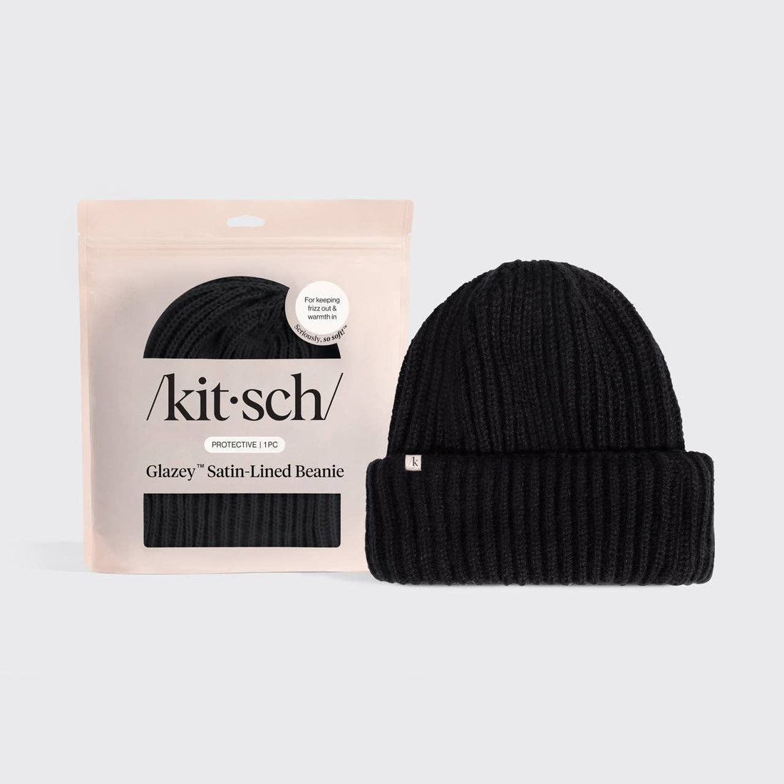 Kitsch Glazey™ Satiinivuorattu Pipo – Musta
