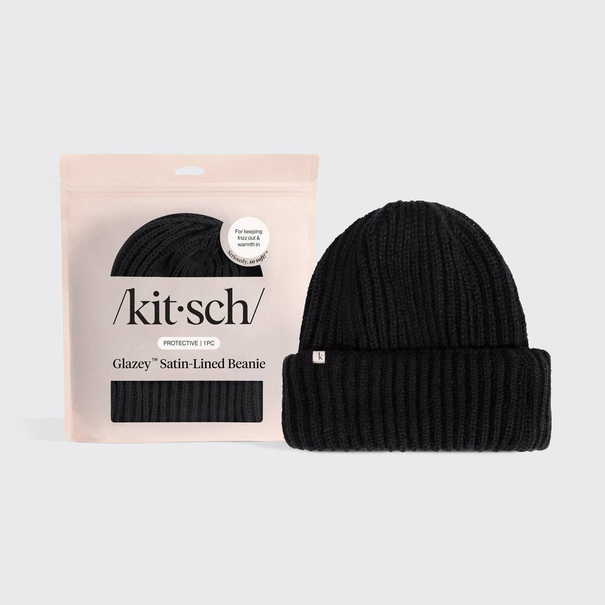 Kitsch Glazey™ Satiinivuorattu Pipo – Musta